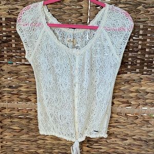 Hollister Cream lace Top